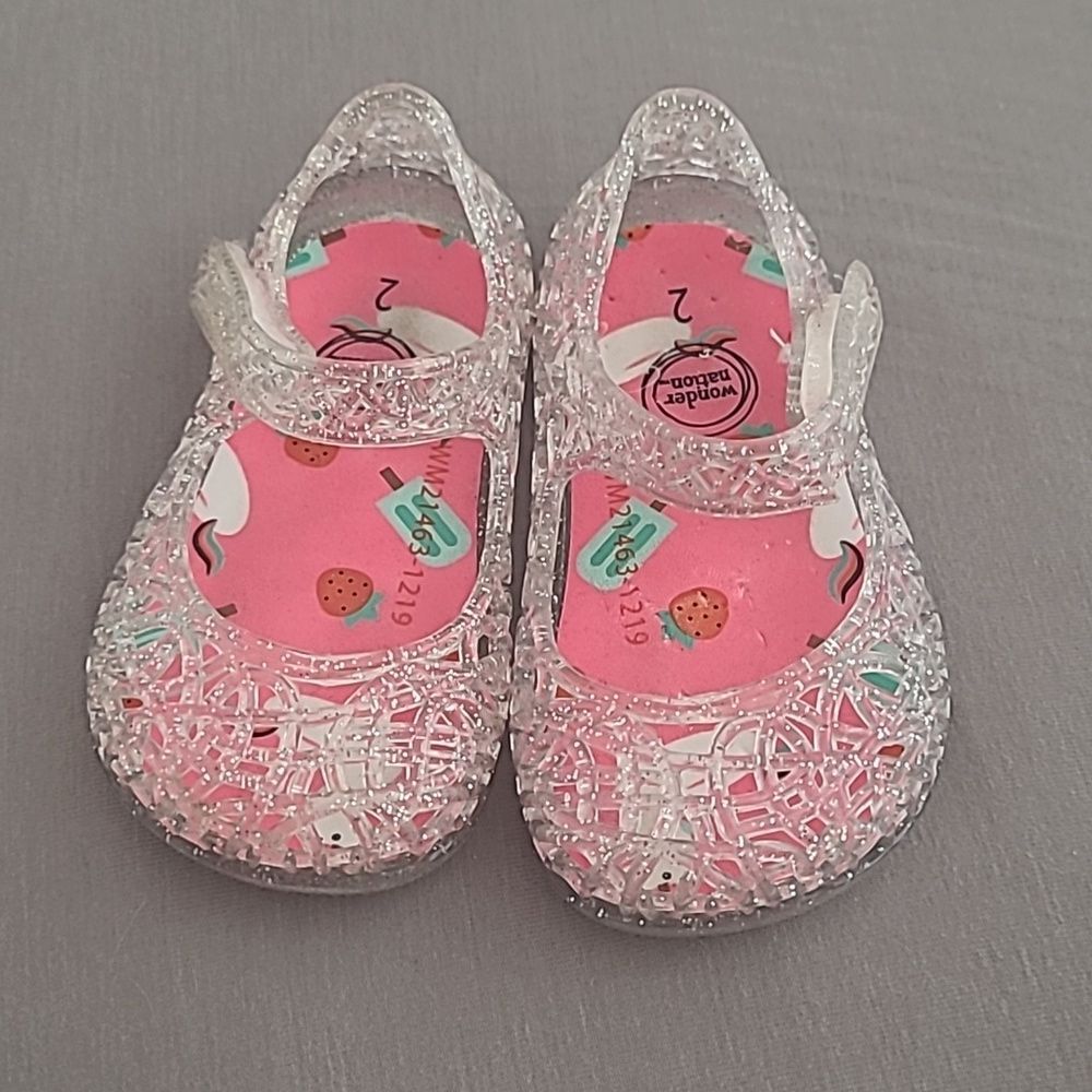 Wonder Nation Silver Sandals Sparkly Design